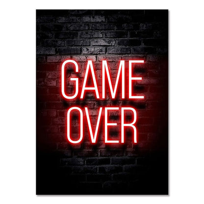 GAME OVER – Gaming Room Poster Wall Art