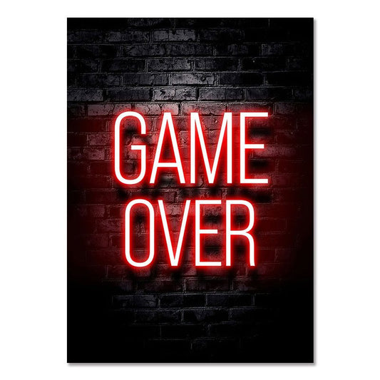 GAME OVER – Gaming Room Poster Wall Art