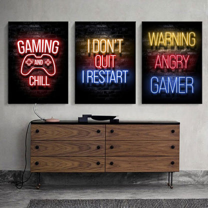 GAME OVER – Gaming Room Poster Wall Art