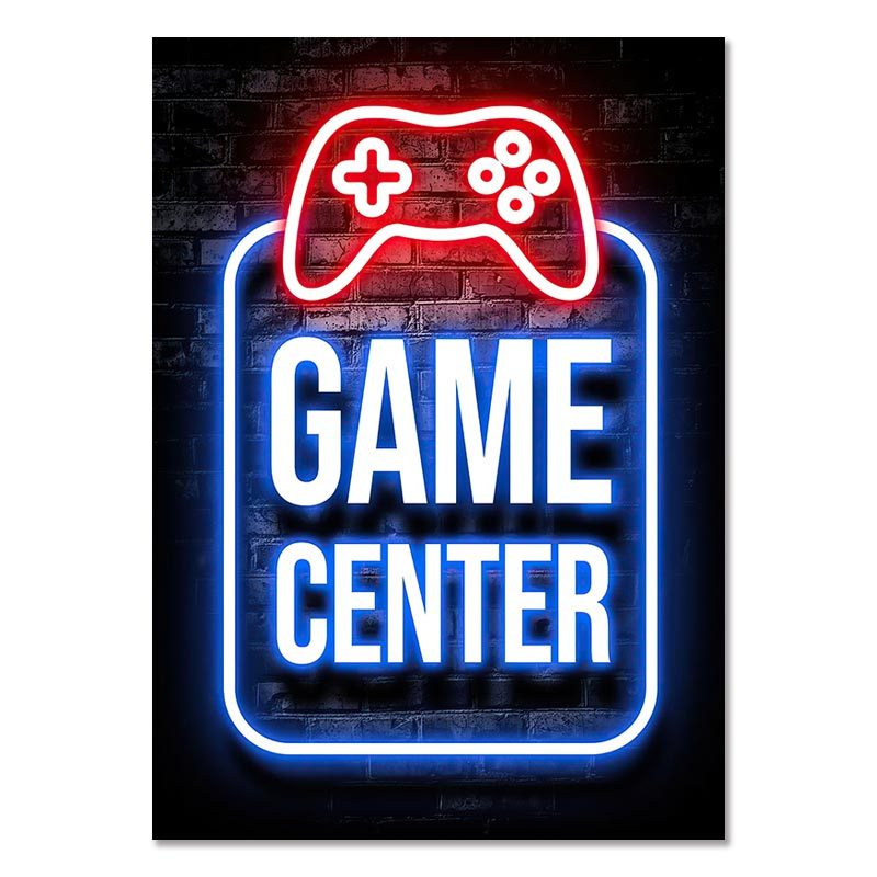 GAME CENTER – Gaming Room Poster Wall Art