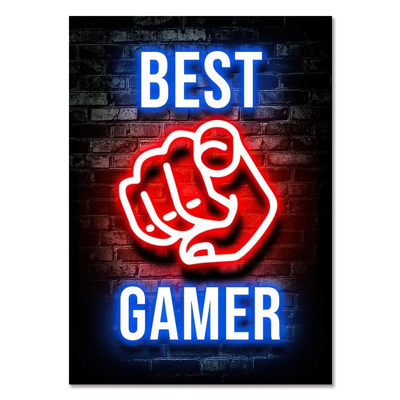 BEST GAMER – Gaming Room Poster Wall Art