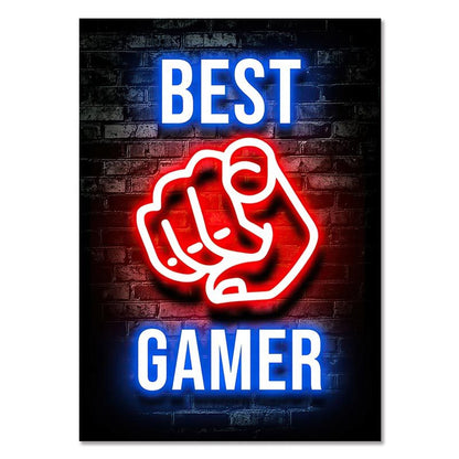 BEST GAMER – Gaming Room Poster Wall Art