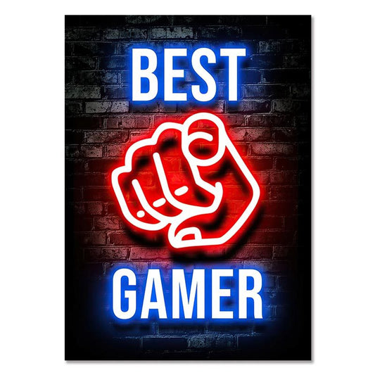 BEST GAMER – Gaming Room Poster Wall Art